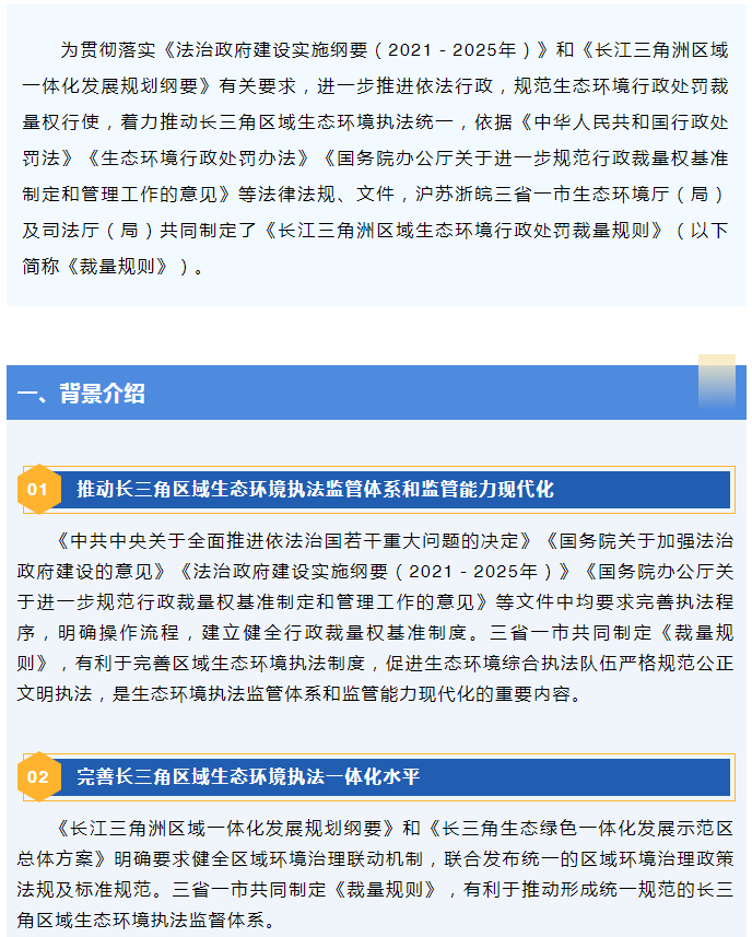 美麗長三角 | 滬蘇浙皖生態(tài)環(huán)境、司法部門聯(lián)合制定生態(tài)環(huán)境行政處罰裁量規(guī)則